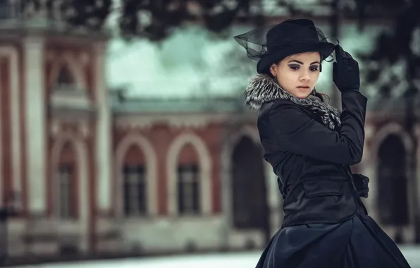 Picture portrait, styling, hat, Anna Karenina