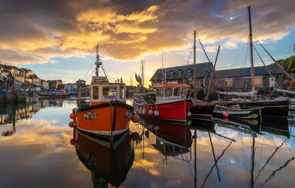 Picture England, boats, Cornwall, Mevagissey