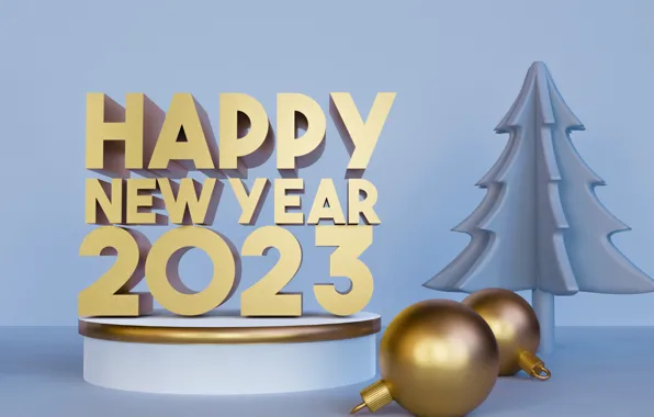The inscription, New year, date, 2023