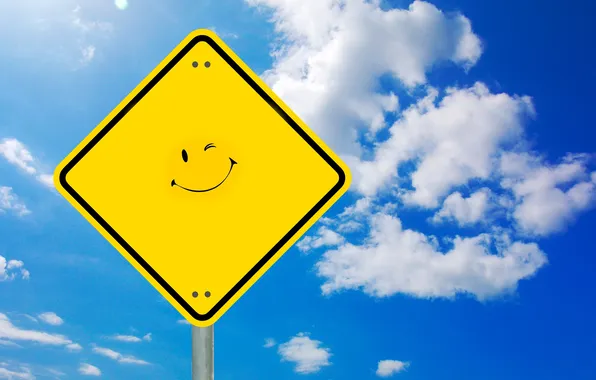 Picture the sky, smile, sign, smiley