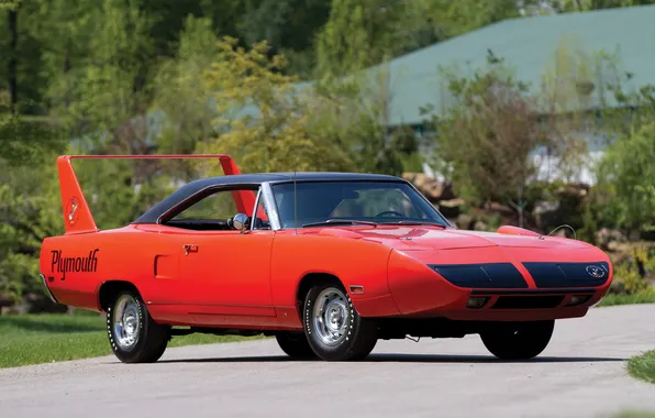 Red, muscle car, 1970, Plymouth, Plymouth, Superbird, Road Runner