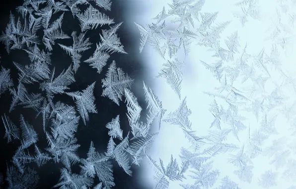 Picture glass, pattern, frost