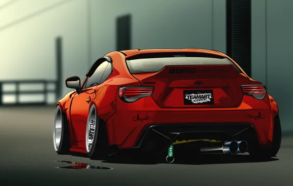 Picture red, rear, Vector, FR-S, Scion