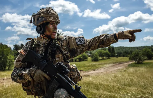 Weapons, army, soldiers, Latvian Army