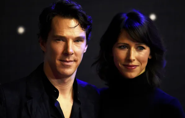 Look, smile, actress, family, actor, two, Benedict Cumberbatch, Benedict Cumberbatch