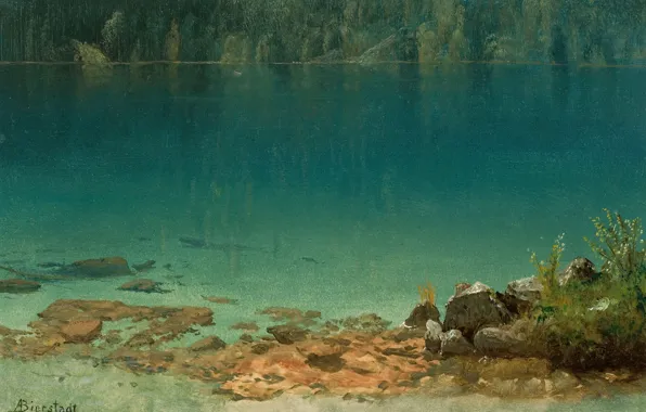 Picture nature, picture, Albert Bierstadt, Lake Scene