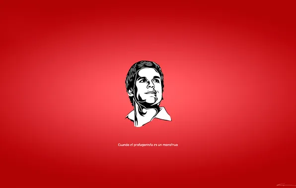 Picture red, background, minimalism, maniac, the series, killer, Dexter, dexter