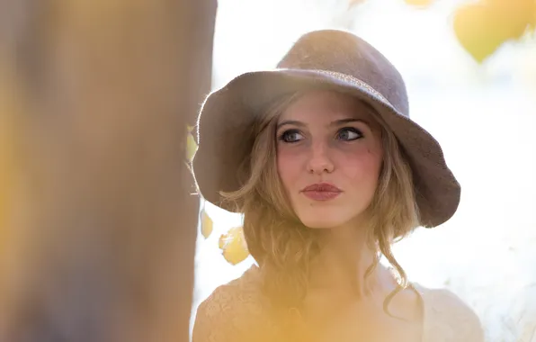 Girl, hat, blonde