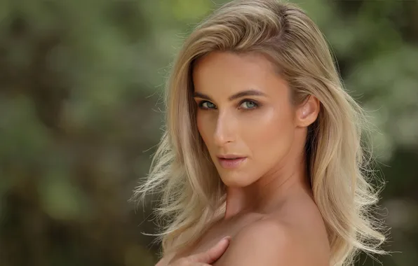 Eyes, look, blonde, Cara Mell