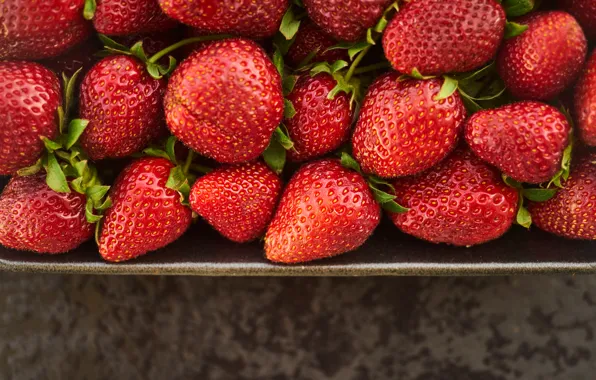 Picture berries, background, strawberry, container, tray, a lot