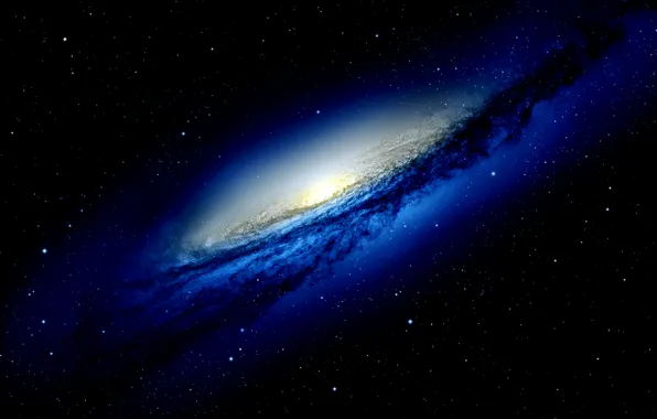Wallpaper space, blue, black, stars, galaxy for mobile and desktop ...