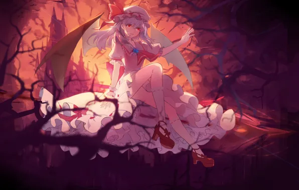 Girl, anime, art, touhou