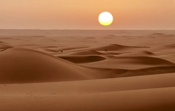 Picture sand, the sun, desert, horizon