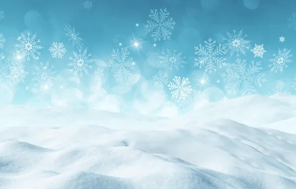 Snow, snowflakes, background, christmas, blue, winter, background, snowflakes
