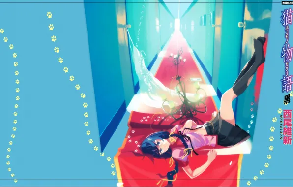 Traces, door, corridor, chandelier, characters, lies, schoolgirl, knee