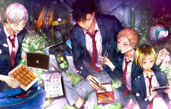 Anime, art, guys, volleyball, haikyuu!!