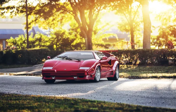 Picture red, supercar, Lamborghini Countach, hq Wallpapers