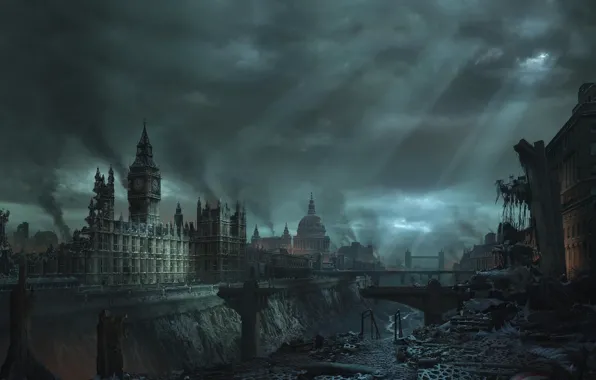 Picture England, London, devastation, ruins