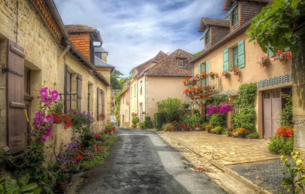 Picture road, the city, photo, street, France, HDR, home, Aquitaine