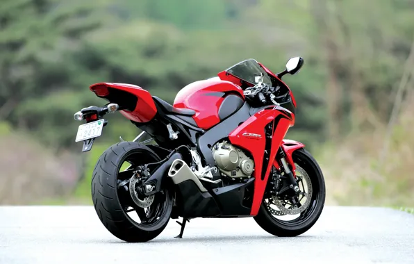 Motorcycle, red, honda, rear view, bike, Honda, exhaust pipe, cbr1000rr