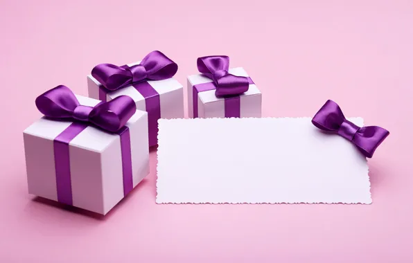 Gift, tape, bow, box, pink, present, gift, bow