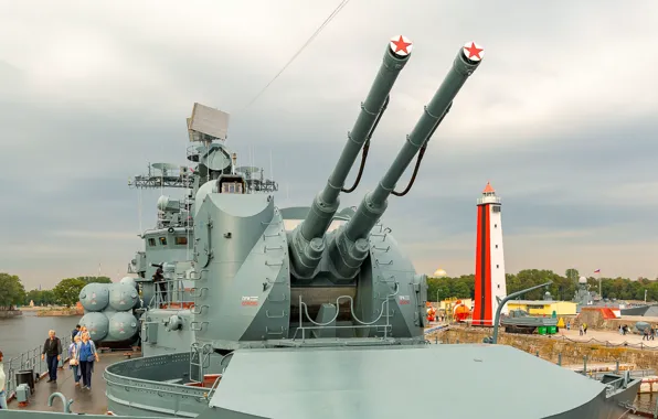 Installation, artillery, destroyer, restless, AK-130