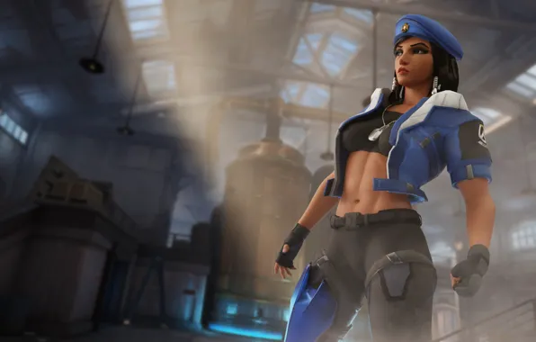 Girl, beauty, takes, Overwatch, Pharah, Fareeha Amari