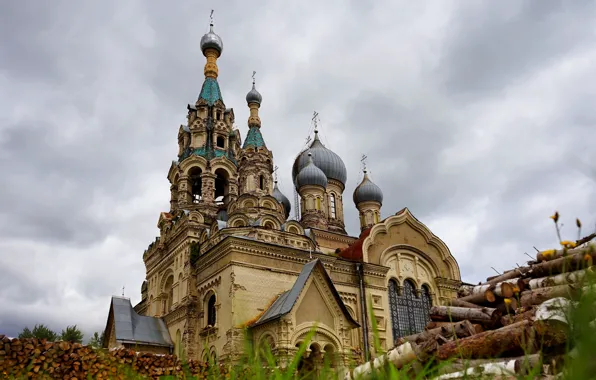 Background, Wallpaper, Temple, architecture, dome, The Temple Of Spasa Nerukotvornogo Obraza, Kukoboy, Temples Of Russia