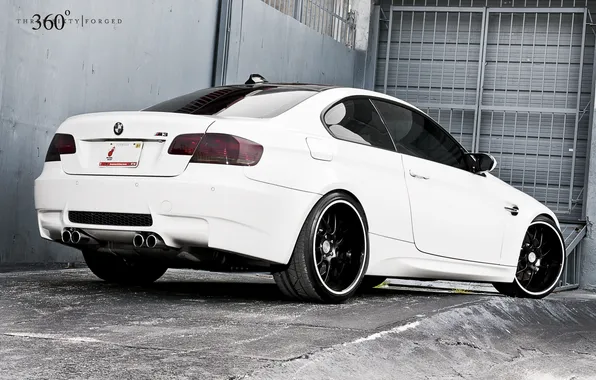 Picture white, BMW, BMW, white, E92, the rear part, 360 three sixty forged