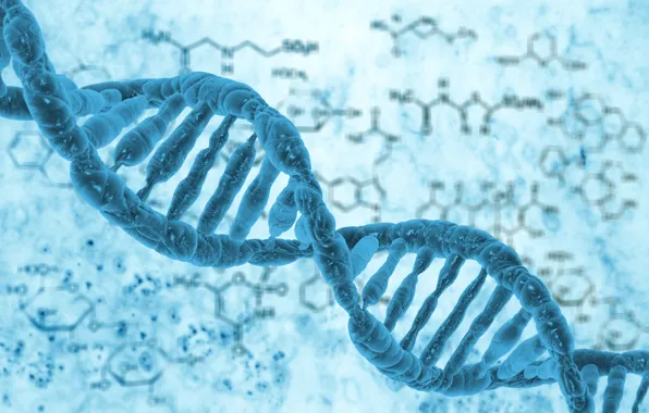 Picture DNA, blue, Biology