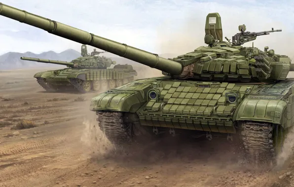 Soviet main battle tank, Uralvagonzavod, T-72B1, the version with night sight TPN-3-49 "Crystal-PA"