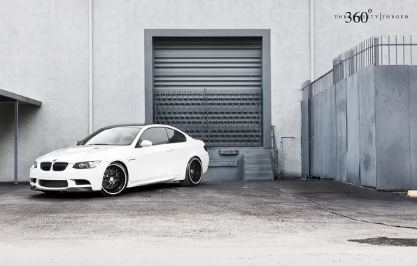 Picture white, BMW, BMW, white, E92, the front part, 360 three sixty forged