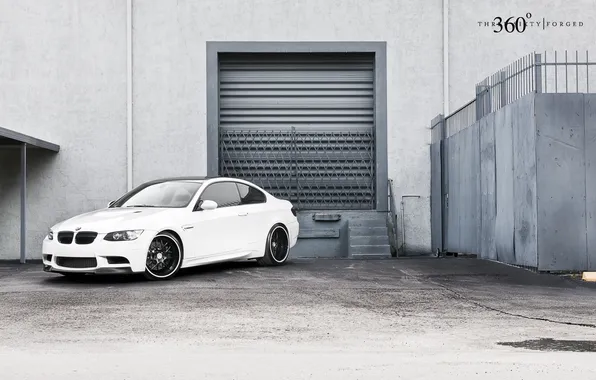 White, BMW, BMW, white, E92, the front part, 360 three sixty forged