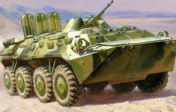 Picture USSR, BTR-80, Andrei Zhirnov, Armored Transporter — 80 model