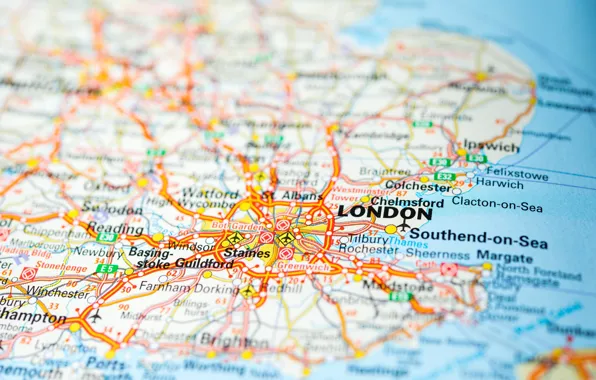 Map, London, England