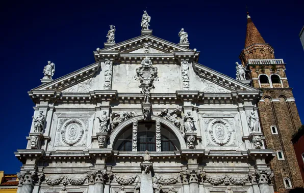 Picture Italy, Venice, the bell tower, the Church of St. Moses