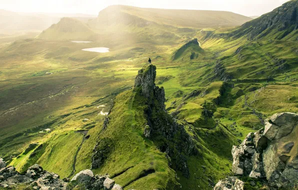 Picture mountains, nature, rocks, people, valley, Quiraing area