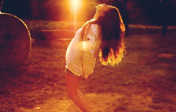 Picture girl, light, background