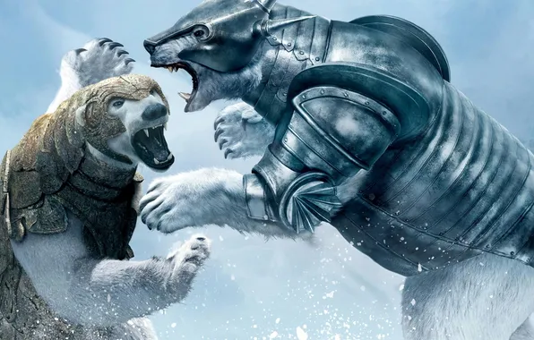 Picture snow, fantasy, fight, bear, adventure, the Golden compass, the golden compass, Svalbard
