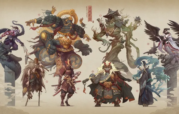 Monsters, Japan, Monster, Armor, Style, Warrior, Japan, Warriors