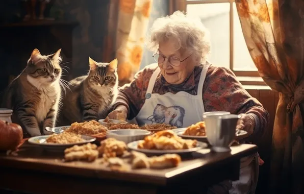 Cat, cat, look, light, cats, smile, house, table