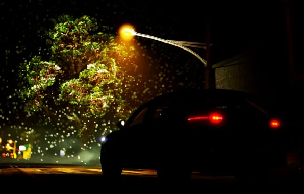 Auto, Night, Lantern