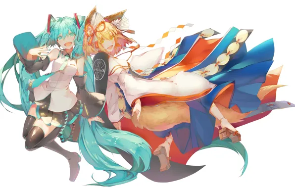 Girls, anime, art, vocaloid, hatsune miku