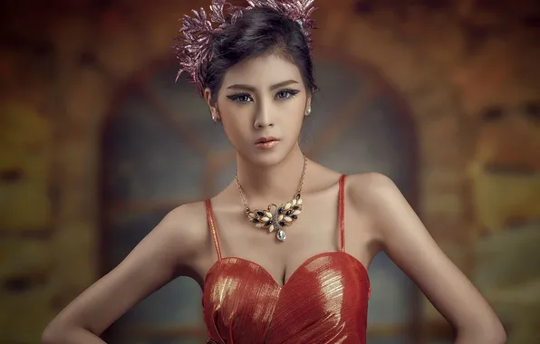 Beauty, neckline, decoration, Asian, cutie, asian, cutie, asian girls