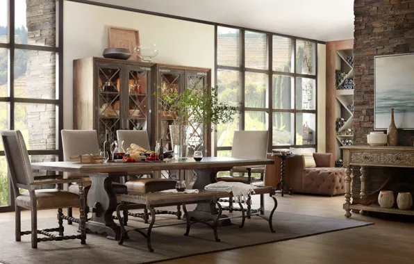 Design, style, interior, Italy, Tuscany, dining room