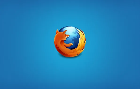 Browser, mozilla firefox, blue background