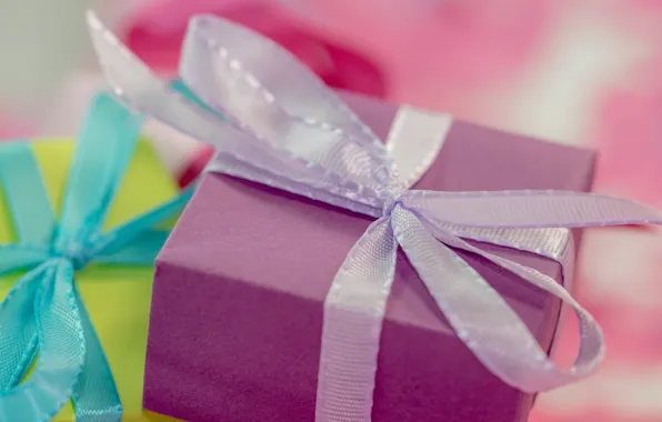 Holiday, box, gift, tape, gifts, bows, bow, lilac