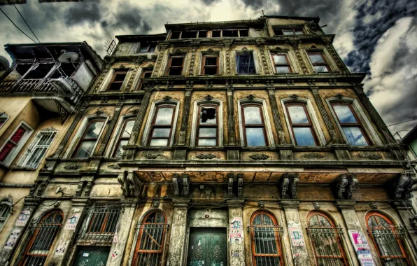 Picture HDR, Street, Istanbul, Turkey, Street, Istanbul, Turkey, The old building