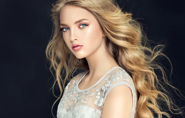 Girl, pose, model, makeup, blonde, beautiful, makeup, Sofia Zhuravets'