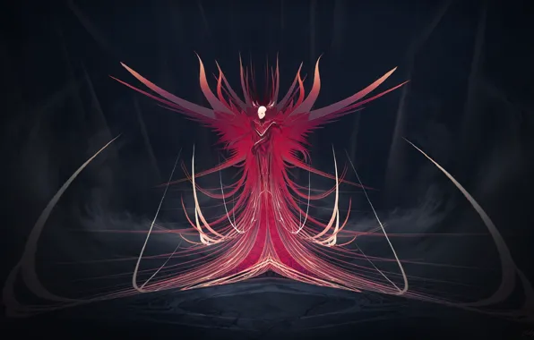Red, being, art, dungeon